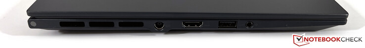 Izquierda: fuente de alimentación, HDMI 2.1, USB-A 3.2 Gen.2 (10 Gbps), audio de 3,5 mm