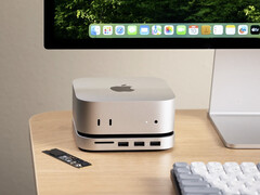 La base Mac Mini de Satechi admite unidades SSD M.2 de todo tipo, y no sólo la M.2 2280 que se muestra aquí. (Fuente de la imagen: Satechi)