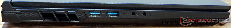 Izquierda: 2x USB-A (5 Gb/s), auriculares, micrófono + S/PDIF
