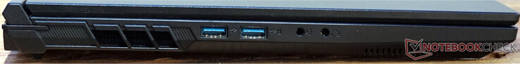 Izquierda: 2x USB-A (5 Gb/s), auriculares, micrófono + S/PDIF