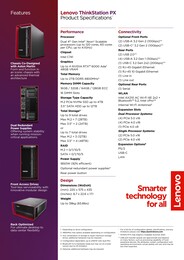 Lenovo ThinkStation PX - Especificaciones. (Fuente de la imagen: Lenovo)