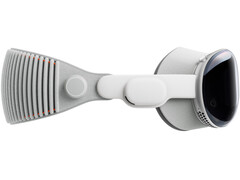 Imagen promocional de los auriculares de realidad mixta Vision Pro de Apple, con el dispositivo sobre un fondo blanco. (Fuente de la imagen: Apple)