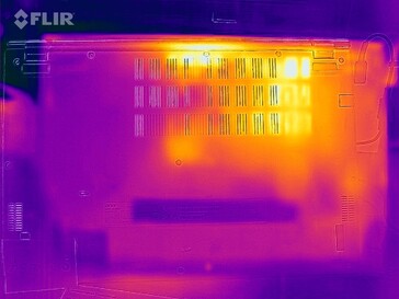 Superficie inferior de producción de calor (en reposo)