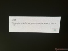 Netflix no es compatible.