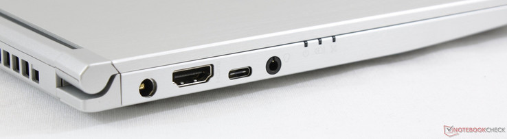 Izquierda: adaptador de CA, HDMI 1.4, USB Type-C Gen. 1, audio combinado de 3.5 mm