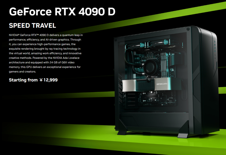 La NVIDIA RTX 4090D sale a la venta este mes en China. (Fuente: NVIDIA)