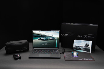 Bolsa de regalos MSI Stealth 16 Mercedes-AMG Motorsport (imagen de MSI)