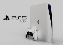 La PS5 Slim, tal y como la imaginan Concept Creator y LetsGoDigital. (Fuente de la imagen: LetsGoDigital y Concept Creator)