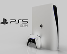 La PS5 Slim, tal y como la imaginan Concept Creator y LetsGoDigital. (Fuente de la imagen: LetsGoDigital y Concept Creator)