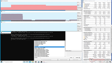 Prueba en bucle de DiskSpd con el disipador de calor Blade incluido. Obsérvese el descenso de rendimiento a sólo ~890 MB/s antes de finalizar la primera prueba