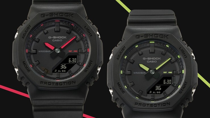 Los relojes Casio GMA-P2100SA-1A1 y GMA-P2100SA-1A2. (Fuente de la imagen: Casio)