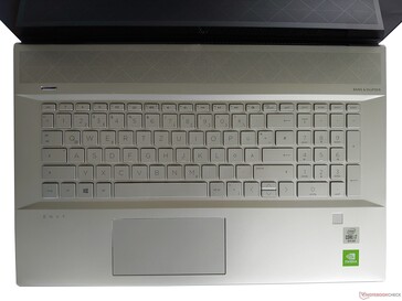 Una mirada al teclado del HP Envy 17-ce1002ng
