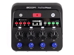 El PodTrak P4next de Zoom ofrece podcasts pulidos con reducción de ruido AI, pulido del tono vocal y compresión de sonido. (Fuente de la imagen: Zoom)