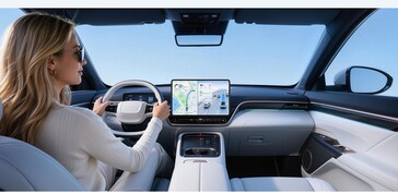 El Teclast M60 se muestra utilizándose para la navegación en un coche