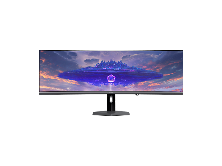 Vista frontal del monitor curvo para videojuegos AOC Agon Pro AGP497UCZD