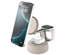 La nueva base 3 en 1 Qi2 25W de Belkin debería cargar el iPhone 16 de 0 a 50% en 25 minutos usando iOS 26 o más reciente. (Fuente de la imagen: Belkin)