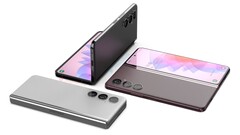 Galaxy Z Fold4 renders. (Fuente: Waqar Khan)