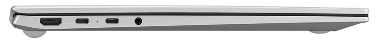Lado izquierdo: HDMI, 2x Thunderbolt 4/USB 4 (Tipo-C; Power Delivery, DisplayPort), audio combinado
