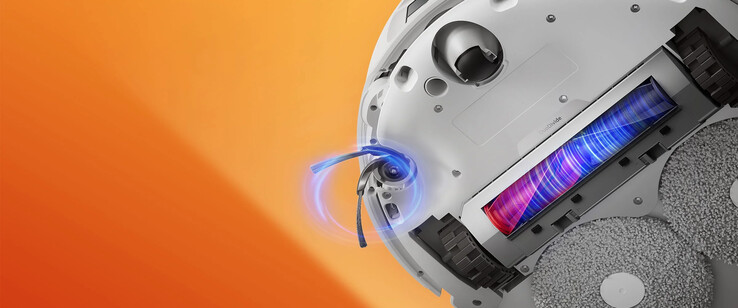 El robot aspirador Qrevo Edge de Roborock cuenta con el nuevo cepillo de rodillo DuoDivide. (Fuente de la imagen: Roborock)