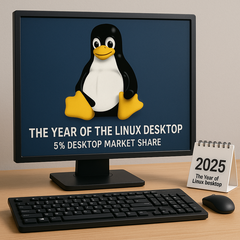 Linux alcanza el 5% de cuota de mercado de sistemas operativos de escritorio, lo que indica un aumento de su adopción entre consumidores y jugadores. (Imagen generada a través de ChatGPT)