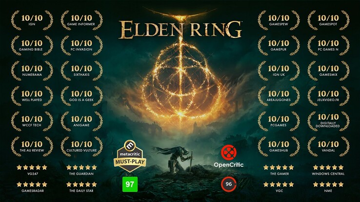 Elden Ring ha sido muy alabado por muchos críticos. (Fuente de la imagen: @ELDENRING)