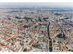 Vista superior de algunos distritos municipales - La capital de Austria invierte en sistemas de calefacción respetuosos con el clima (Fuente de la imagen: ciudad de Viena) 