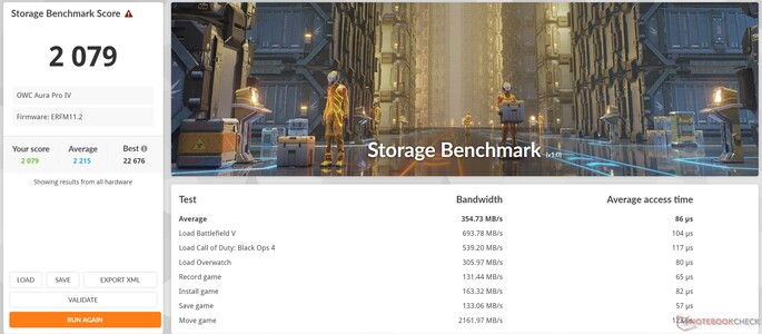 puntuación de almacenamiento 3DMark