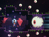 Celeste steam deal screebshot showing a character fighting a giant eyeball