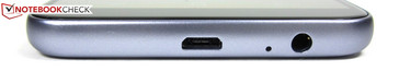 Lado inferior: Puerto Micro USB 2.0, conector de 3.5 mm