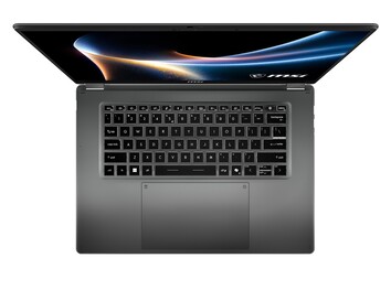 MSI Prestige 16 Flip AI+ - Teclado y touchpad. (Fuente de la imagen: MSI)