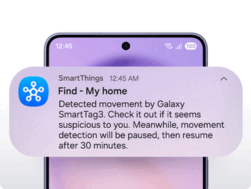 Notificación de ubicación de Samsung SmartTag 3.