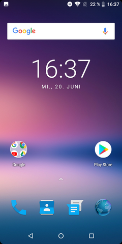 Pantalla de inicio predeterminada