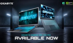 Los portátiles Gigabyte Gaming A16 PRO y Gaming A18 (Fuente de la imagen: Gigabyte)