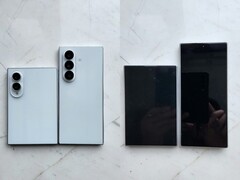 Supuestas imágenes filtradas de los modelos de diseño del Z Fold 8 (el modelo más ancho) y del Fold 8 Ultra de « Galaxy ».