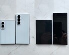 Supuestas imágenes filtradas de los modelos de diseño del Z Fold 8 (el modelo más ancho) y del Fold 8 Ultra de « Galaxy ».