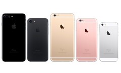 L-R: Apple iPhone 7 Plus, iPhone 7, iPhone 6s Plus, iPhone 6s, iPhone SE. (Fuente de la imagen: AppleInsider - editado)