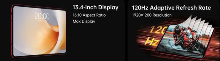 La gran tableta Android tiene una pantalla de 120 Hz (Fuente de la imagen: Teclast)