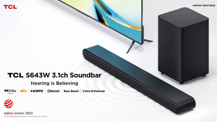 La barra de sonido TCL S643W (Fuente de la imagen: TCL)