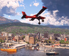 Hobart, Tasmania, Australia, como se ve en la última actualización de Microsoft Flight Simulator 2024.