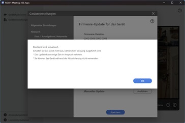 Aplicación Ricoh: Actualización del firmware