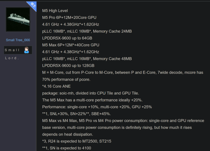 Apple Especificaciones del M5 Pro y el M5 Max