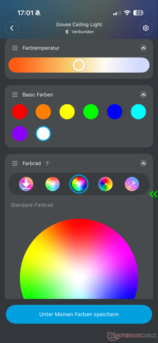 Selección de colores