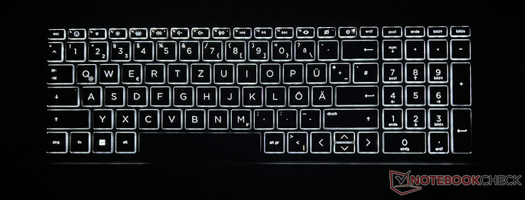 Iluminación uniforme del teclado