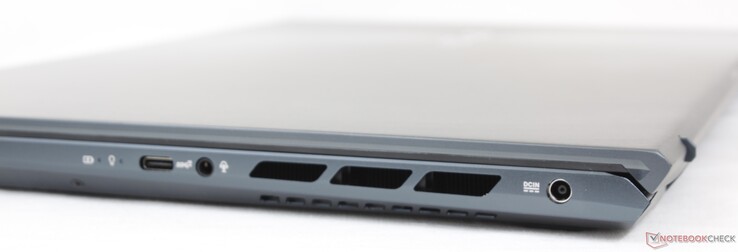 Derecha: USB-C 3.2 Gen. 2, auriculares de 3,5 mm, adaptador de CA