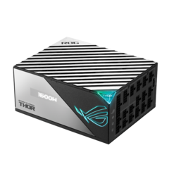 Las nuevas fuentes de alimentación de ASUS presentan un diseño negro y plateado con luces RGB. (Imagen: ASUS)