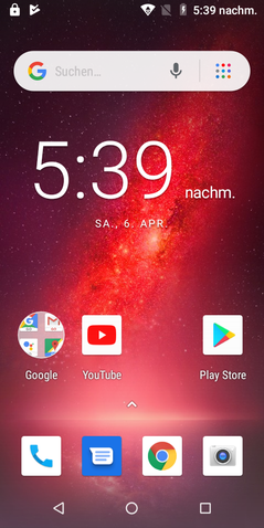 Pantalla de inicio predeterminada