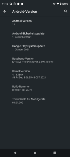 Software del Motorola Moto G31