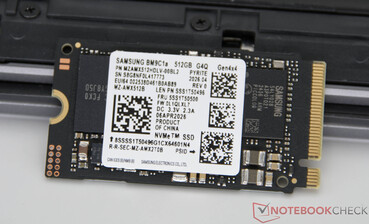 SSD de Samsung con 512 GB de almacenamiento