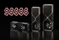 Se espera que las GPU RTX 5080 y RTX 5090 cuenten con 10.752 y 21.760 núcleos CUDA respectivamente. (Fuente de la imagen: Nvidia, editado)
