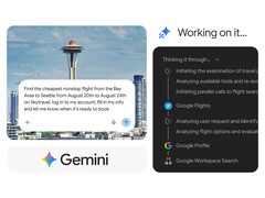 Gemini Spark procesa una búsqueda de vuelos en Chrome e inicia la reserva